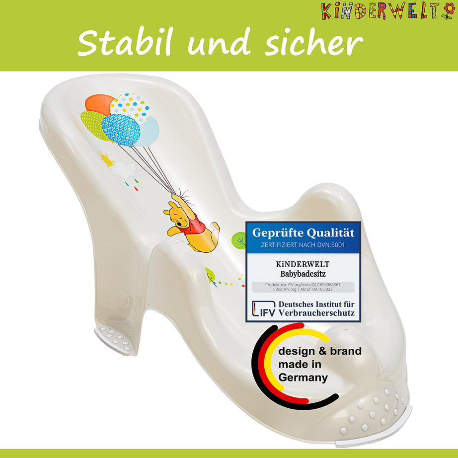 Siège de bain anatomique pour bébé Winnie Pooh siège de bain blanc perle siège de bain pour bébé
