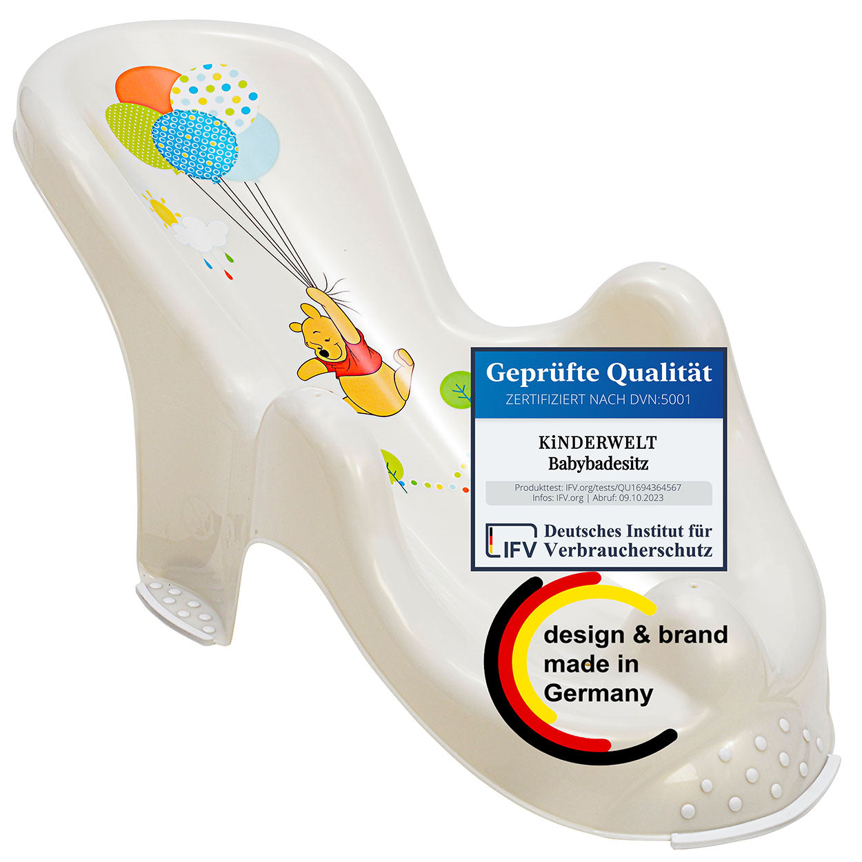 Siège de bain anatomique pour bébé Winnie Pooh siège de bain blanc perle siège de bain pour bébé
