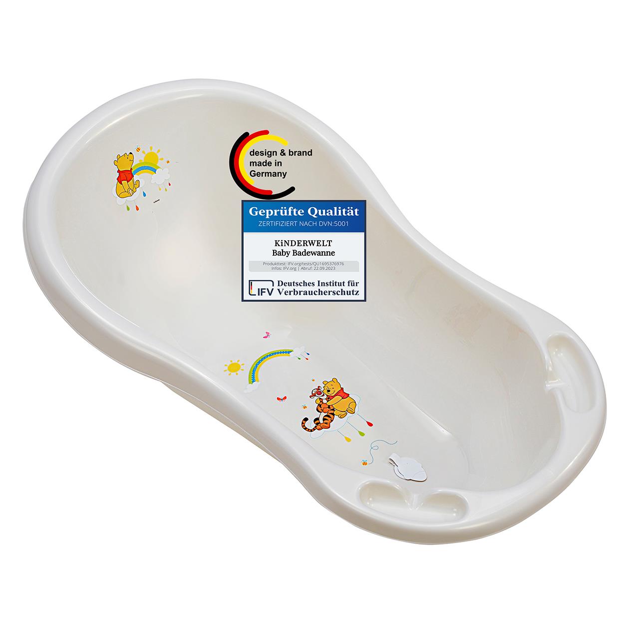 Baignoire bébé 84 cm Disney Winnie l'ourson baignoire bébé blanc perle