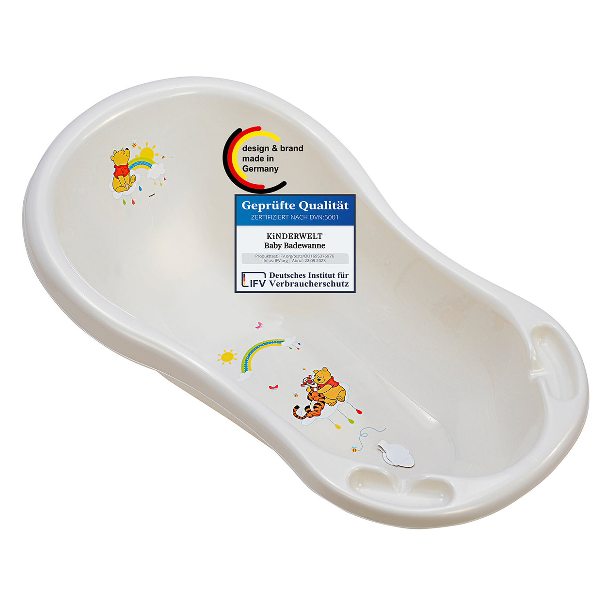 Baignoire bébé 84 cm Disney Winnie l'ourson baignoire bébé blanc perle