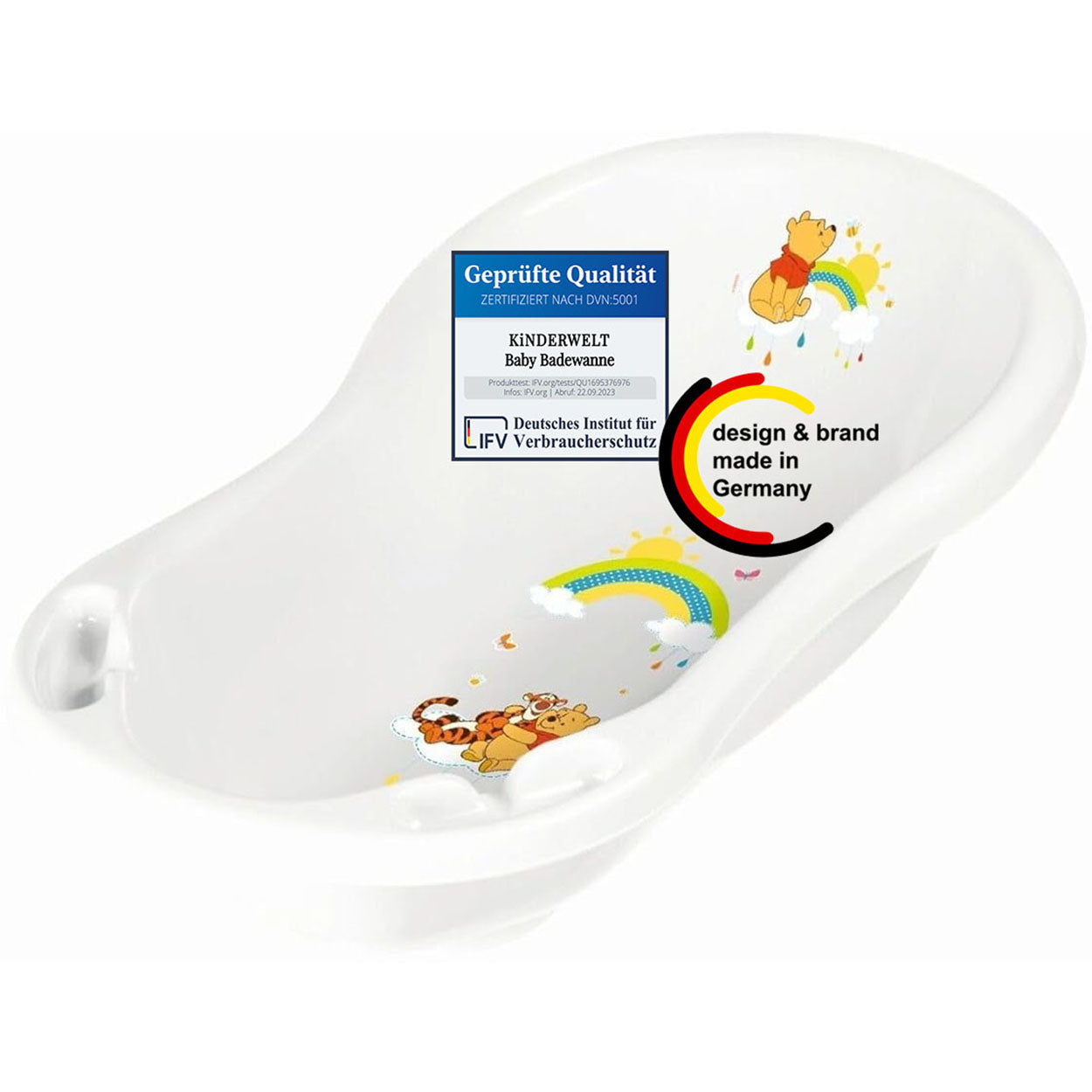 Baignoire bébé 84 cm Disney Winnie l'ourson baignoire bébé blanche