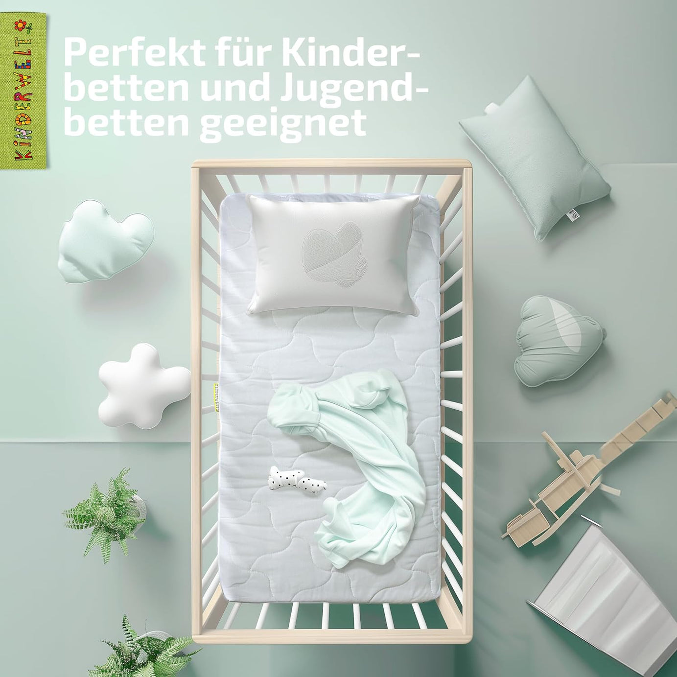 Matelas à âme en mousse pour bébé Matelas matelassé confort pour bébé 70 x 140 x 7 cm