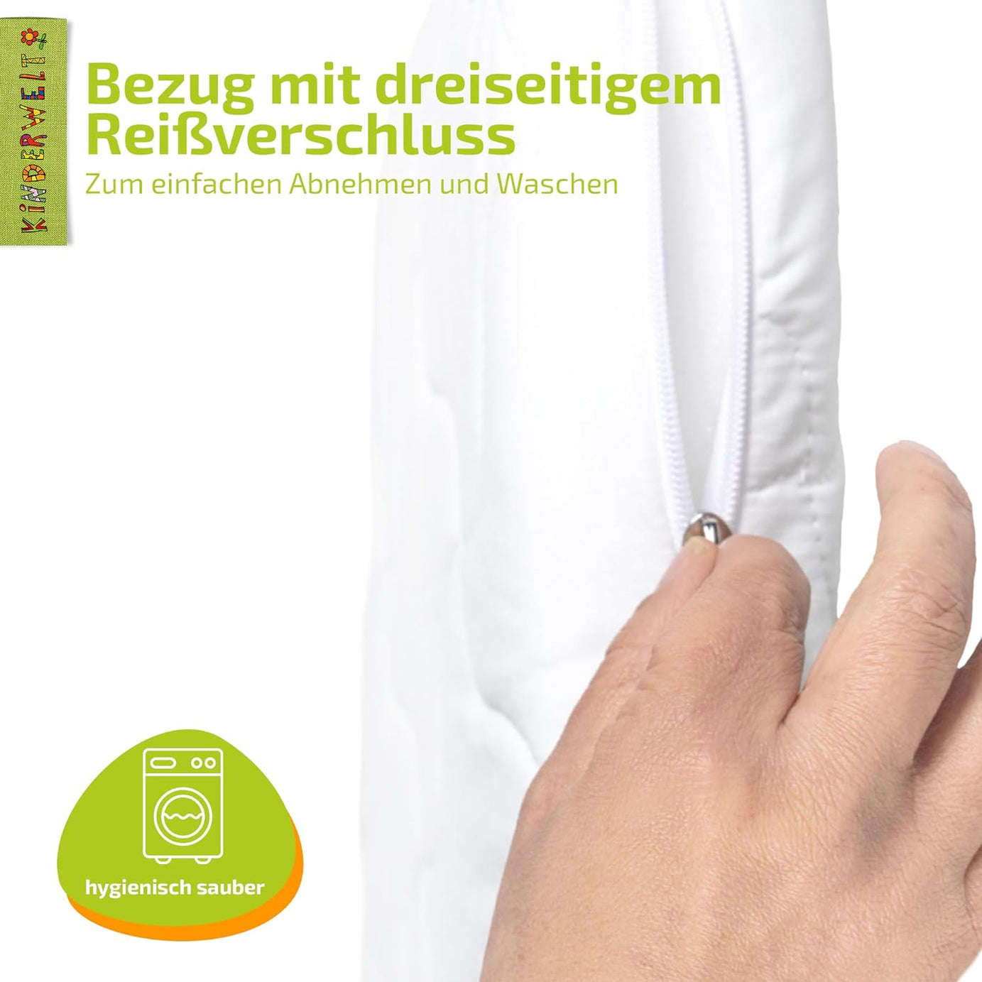 Baby Schaumkernmatratze mit Komfortbezug gesteppt Babymatratze Matratze 70 x 140 x 10 cm weiß