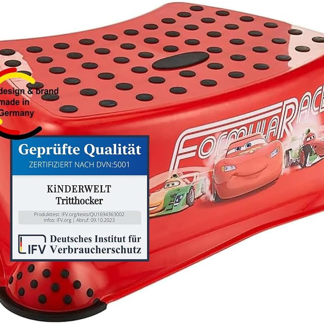 Escabeau premium Disney Cars tabouret stable rouge pour enfants