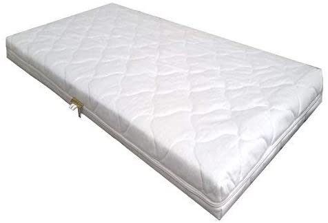 Baby Schaumkernmatratze mit Komfortbezug gesteppt Babymatratze Matratze 70 x 140 x 9 cm weiß