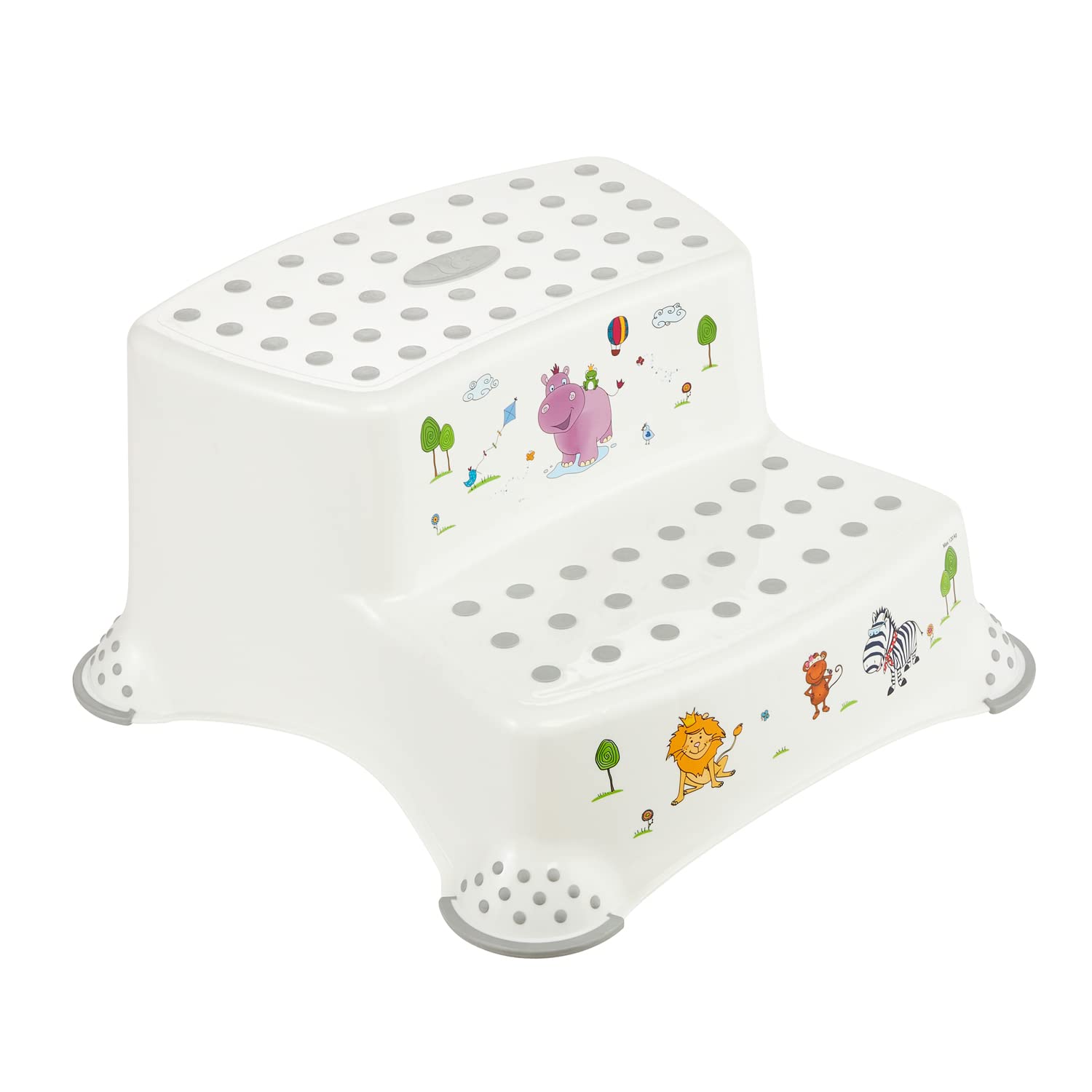 KinderTritthocker zweistufig  Hippo weiß Hocker Trittschemel Schemel