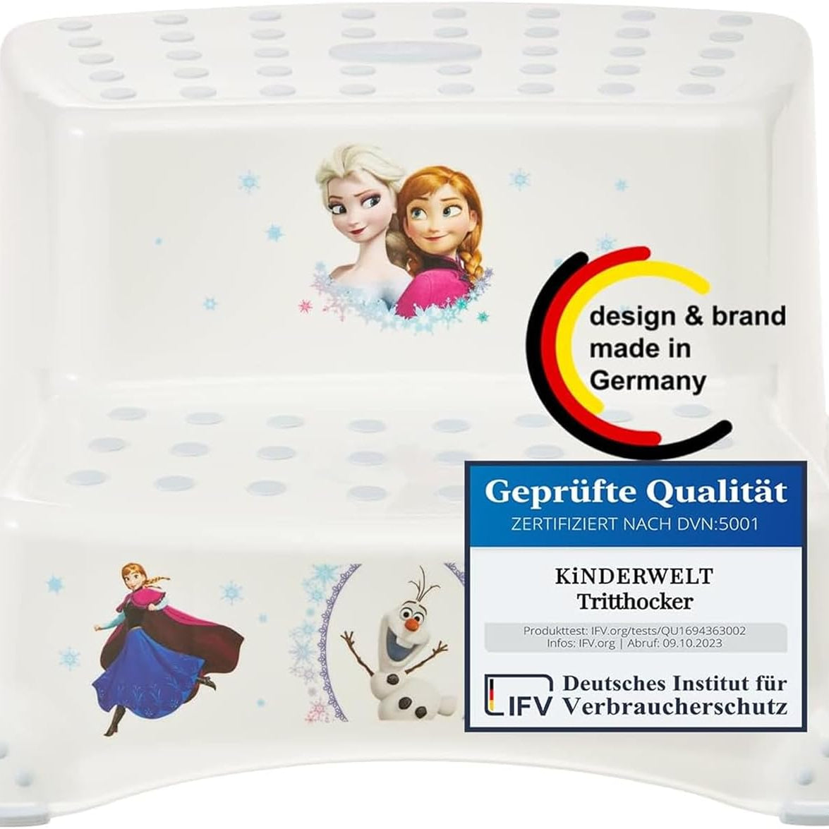Escabeau à deux marches haut de gamme Tabouret stable Disney La Reine des Neiges