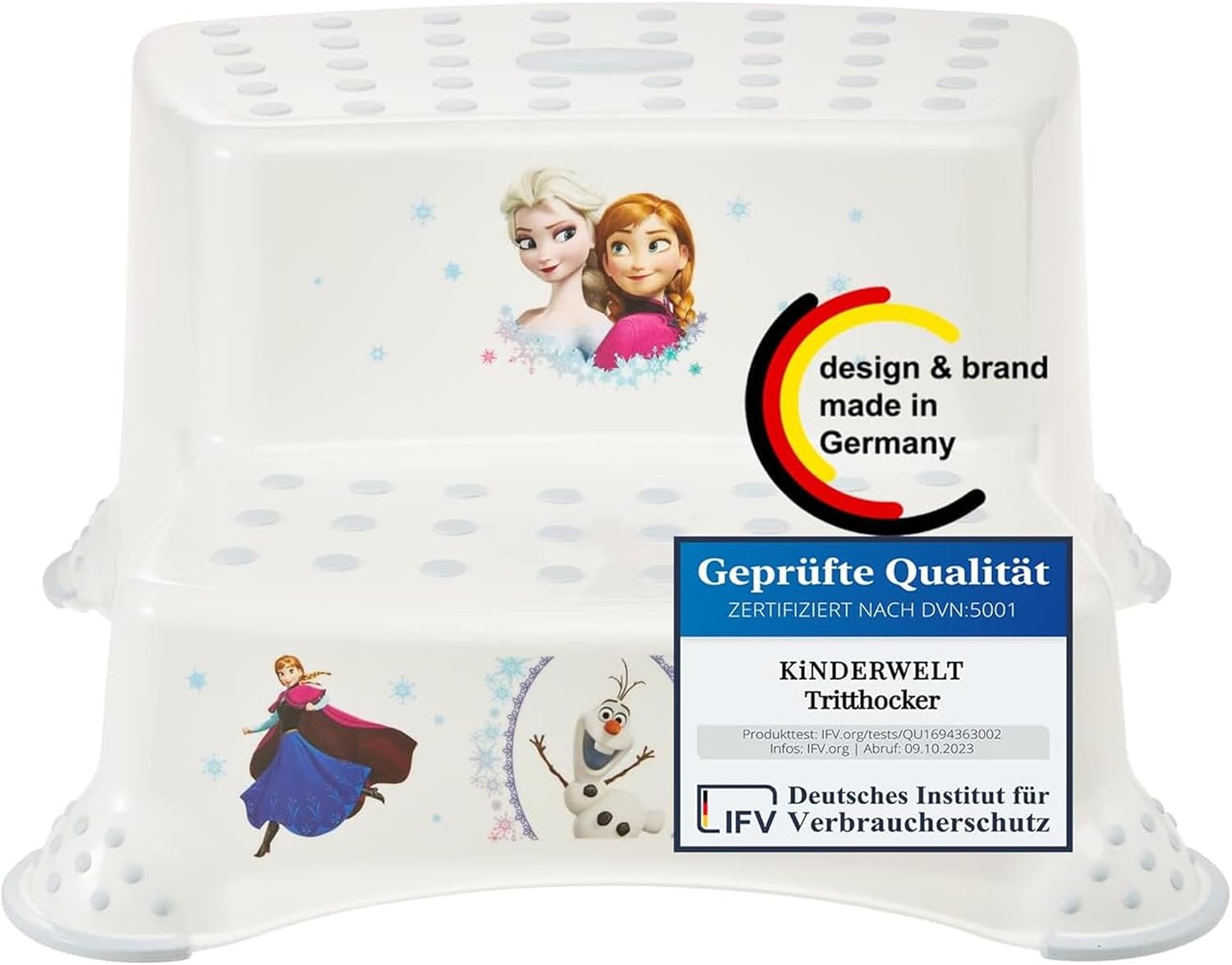 Escabeau à deux marches haut de gamme Tabouret stable Disney La Reine des Neiges