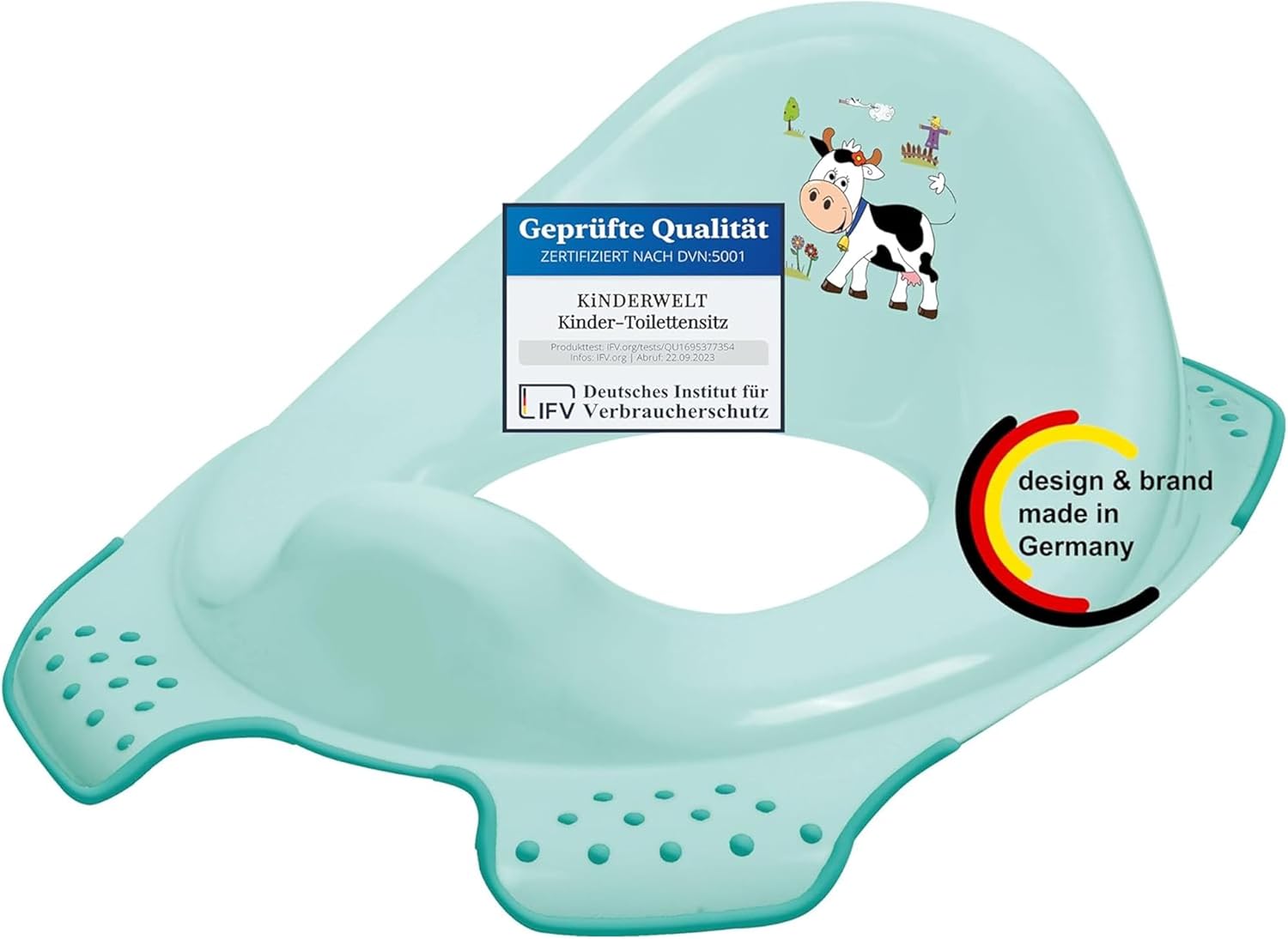Abattant de toilette premium pour enfants Abattant de toilette stable Funny Farm aigue-marine