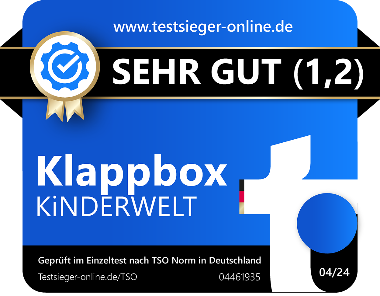 KiNDERWELT 6 x Robuste Profi - Klappbox 45 L bis 50 kg - Faltbox, Kiste, Korb zur Aufbewahrung, Transport - blau