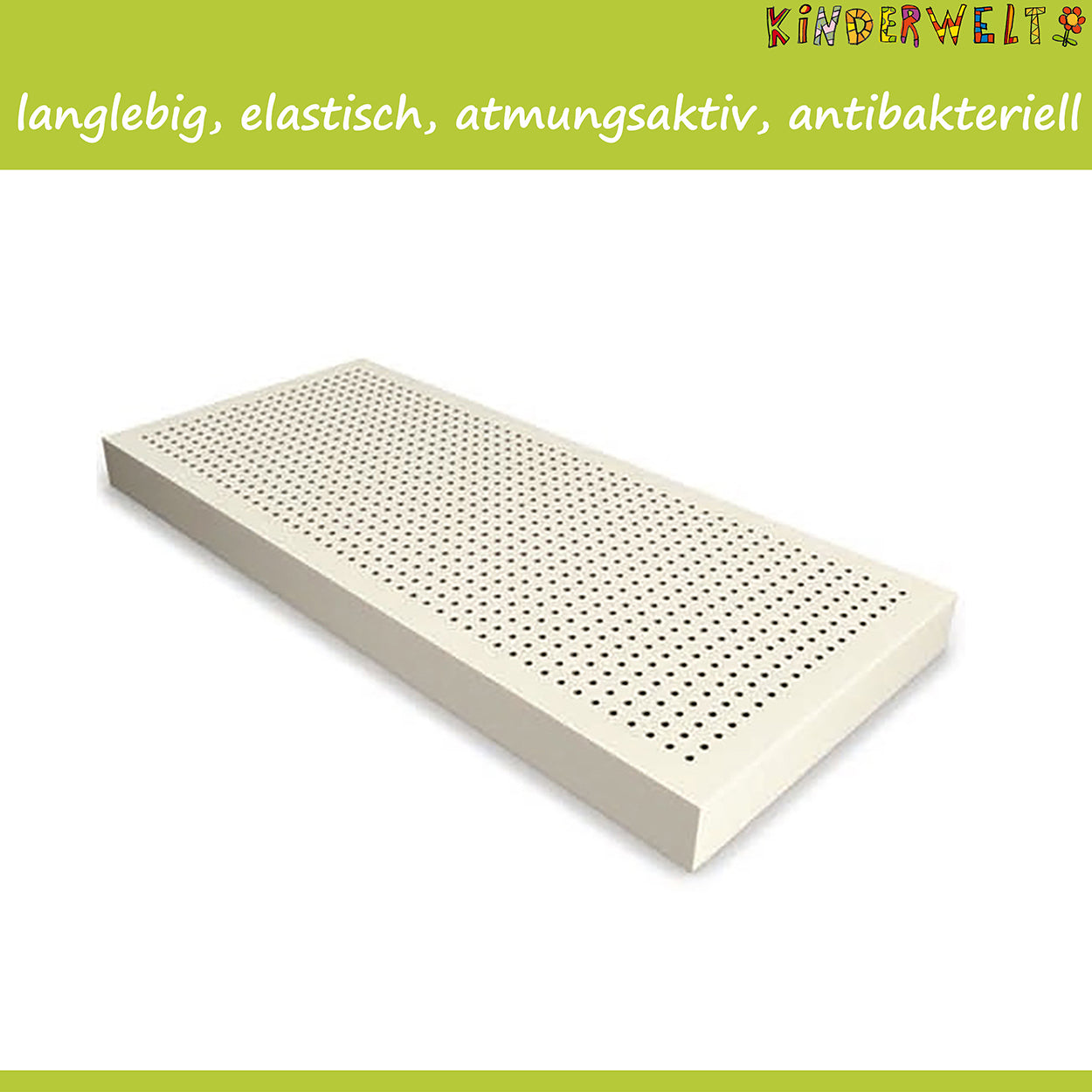 Matelas en latex 60 x 120 x 11 cm, matelas à âme en latex pour bébé et enfant, matelas en latex