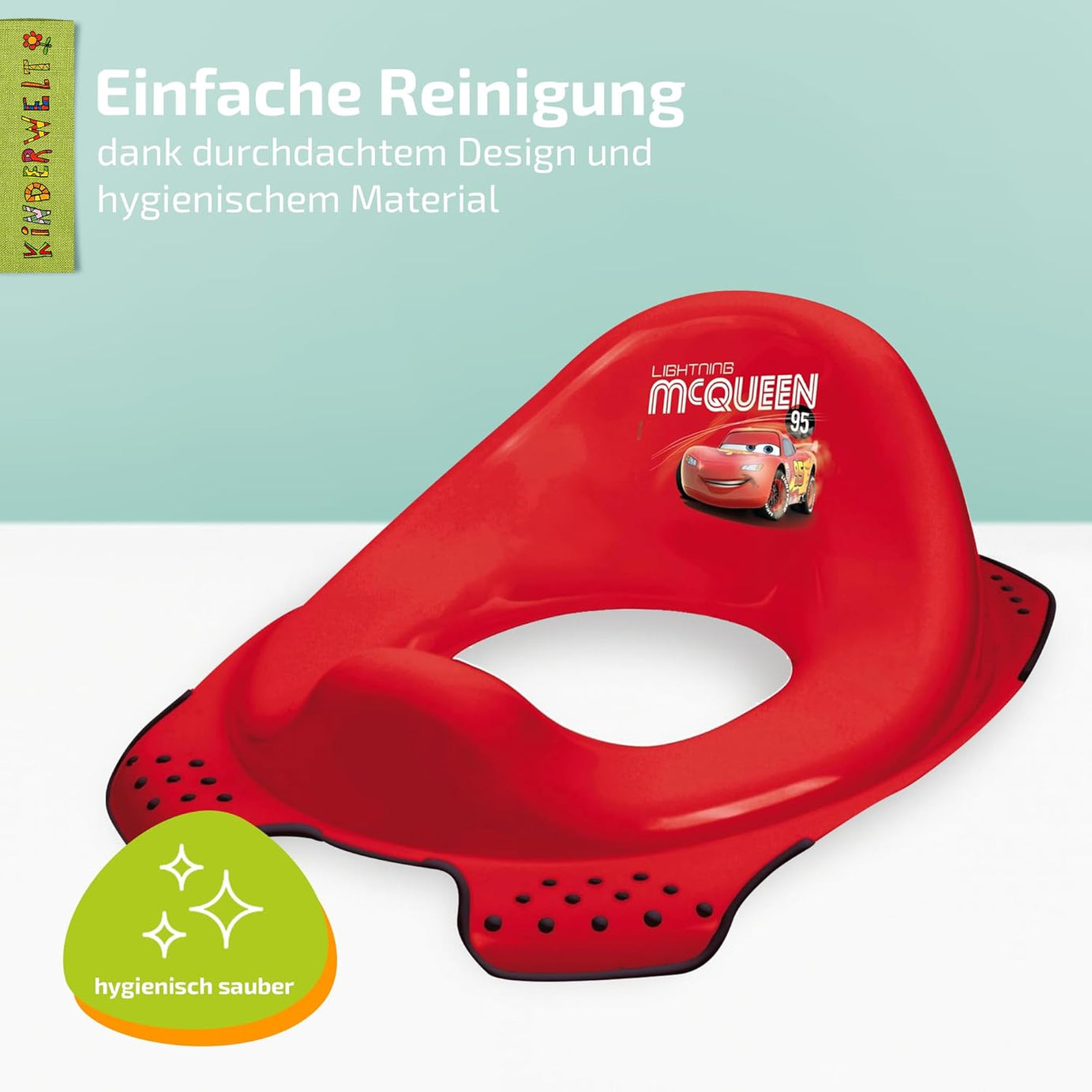 Abattant de toilette premium pour enfants Disney Cars rouge pour toilettes d'écurie pour enfants