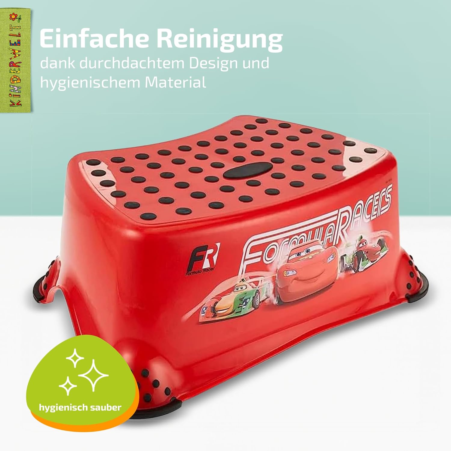 Escabeau premium Disney Cars tabouret stable rouge pour enfants