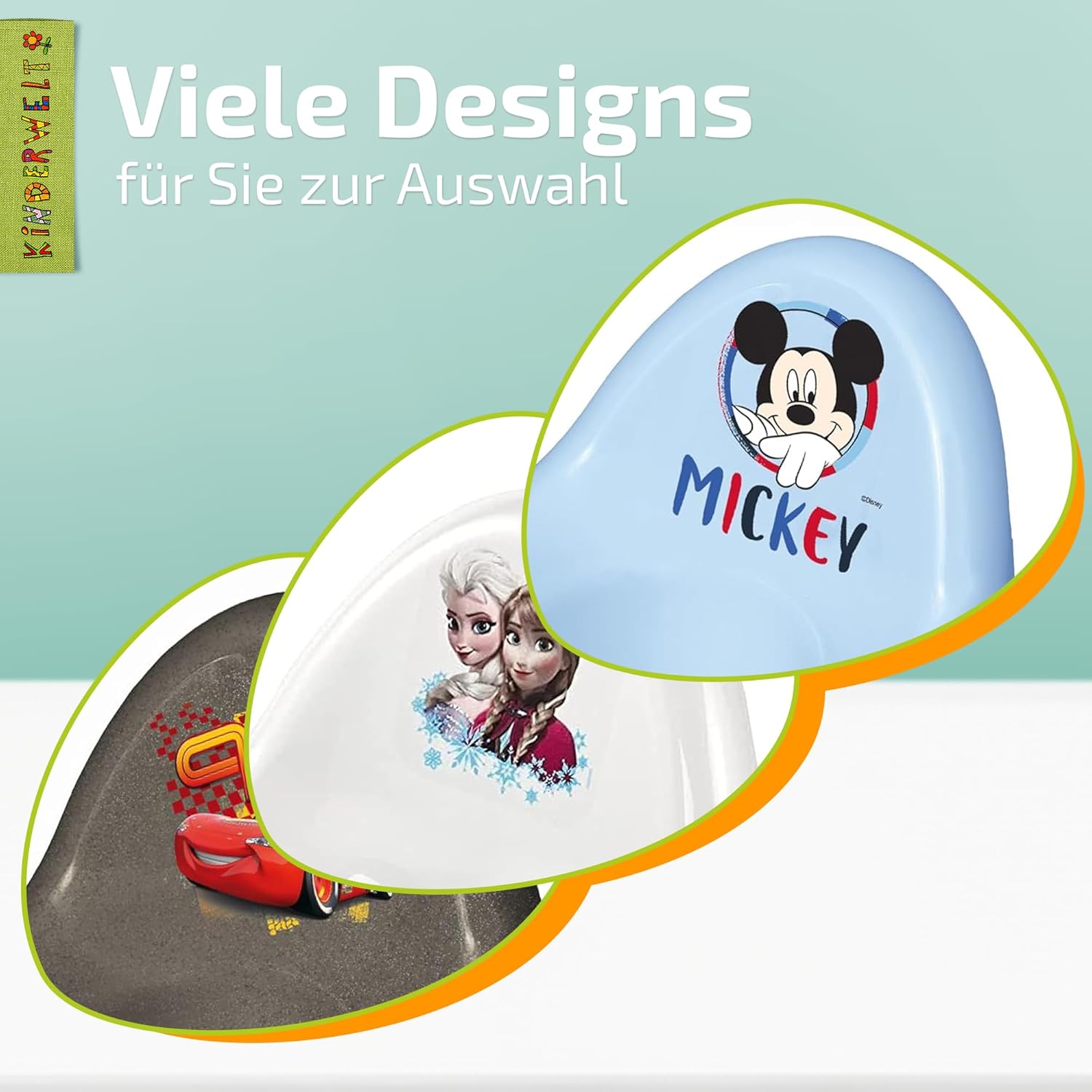 Pot Disney Mickey Mouse bleu pour bébés et enfants, pot bébé stable avec fonction antidérapante