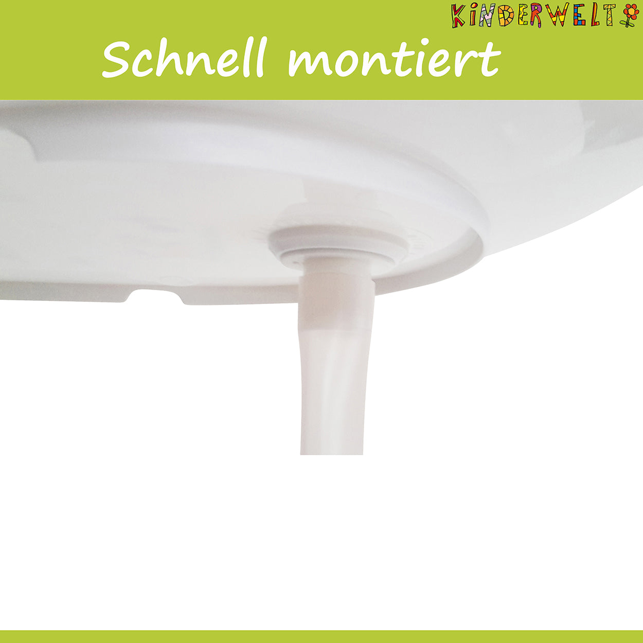 Tuyau d'évacuation de KiNDERWELT pour baignoires avec bouchon, transparent, 100 cm