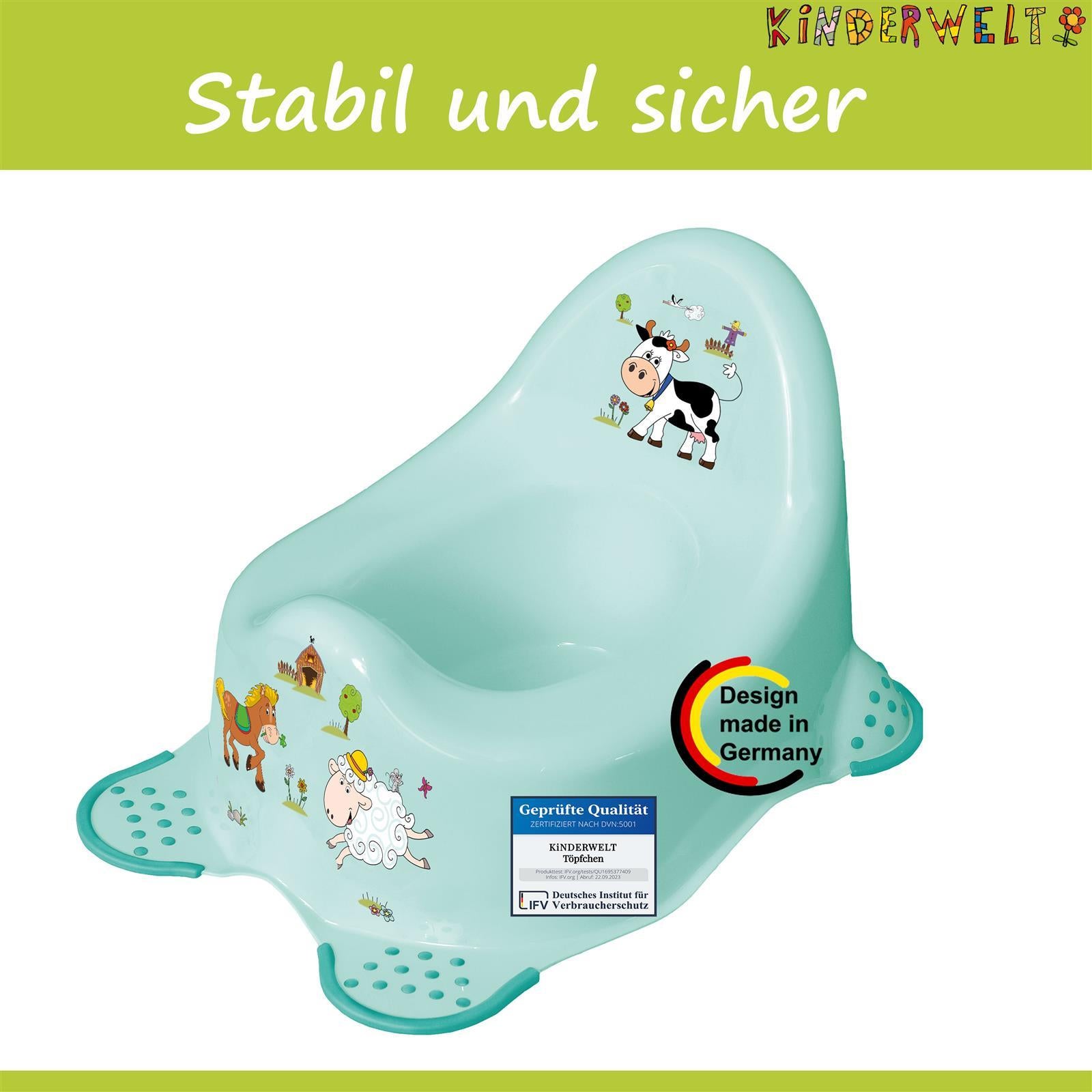 Ensemble aquatique amusant composé de 4 pots pour enfants + accessoire WC + tabouret + seau à couches