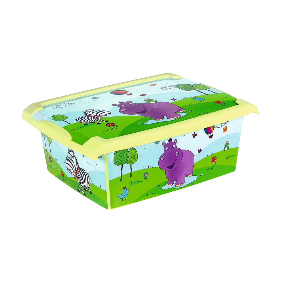 1 x coffre à jouets coffre à jouets Fashion Box Hippo 10 L boîte de rangement