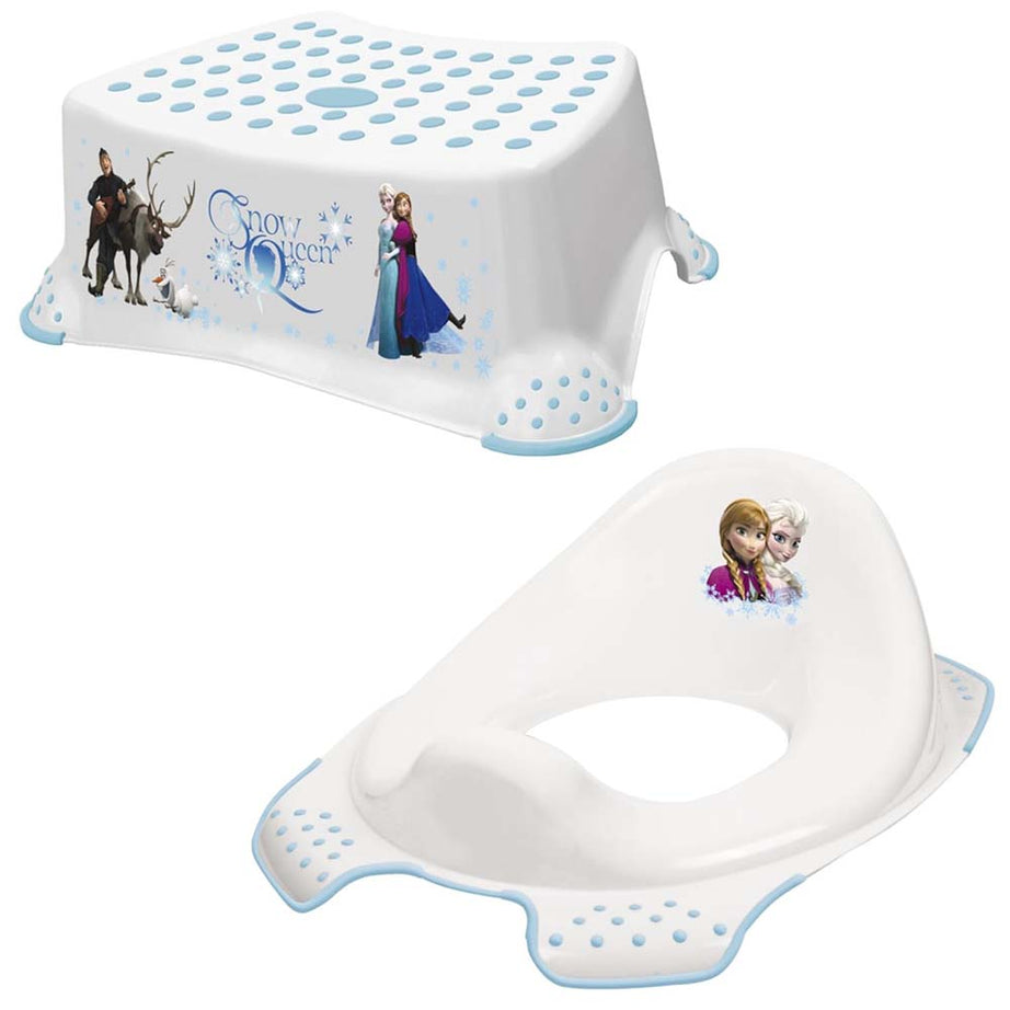 Disney Frozen set of 2 toilet seats + stool toilet trainer