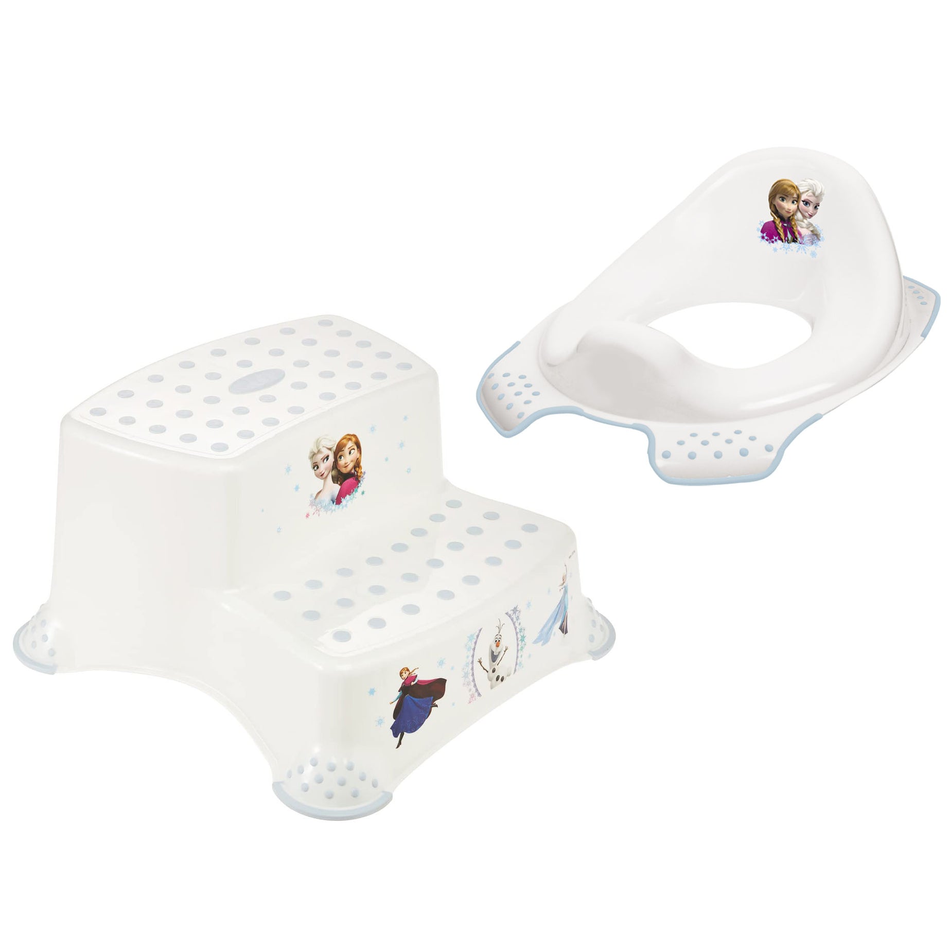 Disney Frozen 2 Z Set Accessoire WC + Tabouret Entraîneur de Toilettes en Deux Étapes