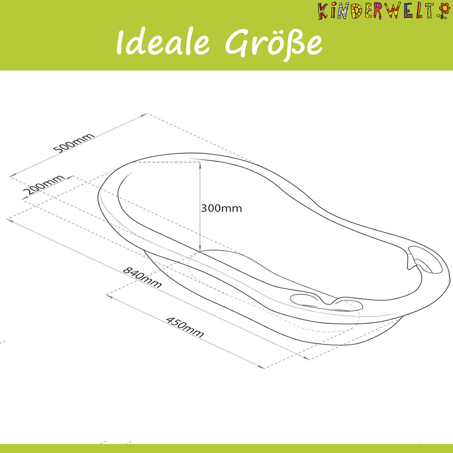 Baby Badewanne 84 cm Disney Winnie Puuh perlweiß Babywanne