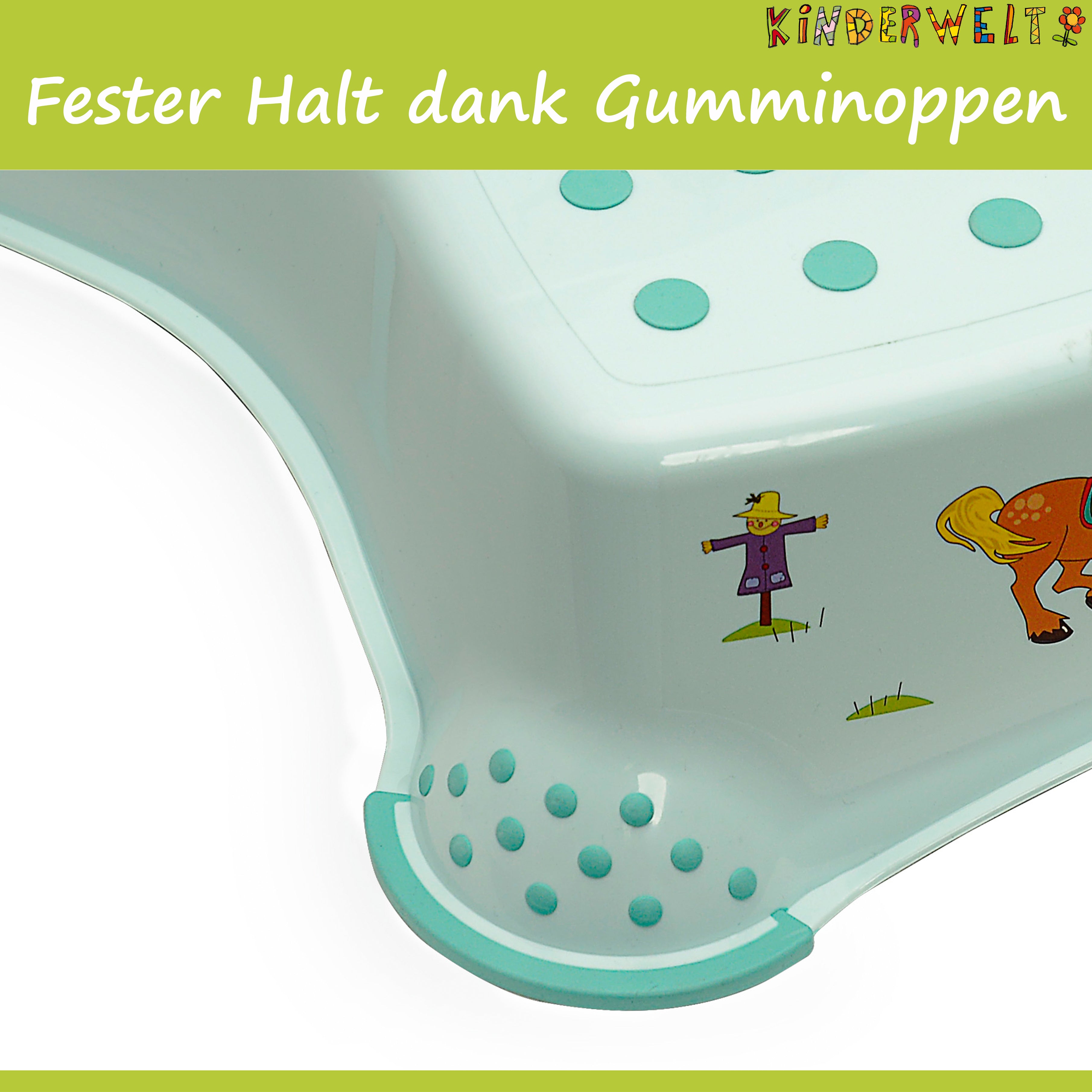 3er Z Set Funny Farm aquamarin: Kindertopf + WC Aufsatz + zweistufiger Hocker mit Anti-Rutsch-Funktion