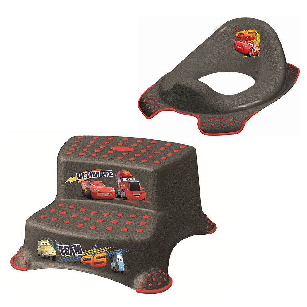 2er Set Z Disney Cars metallic WC Aufsatz + Hocker zweistufig Toilettentrainer