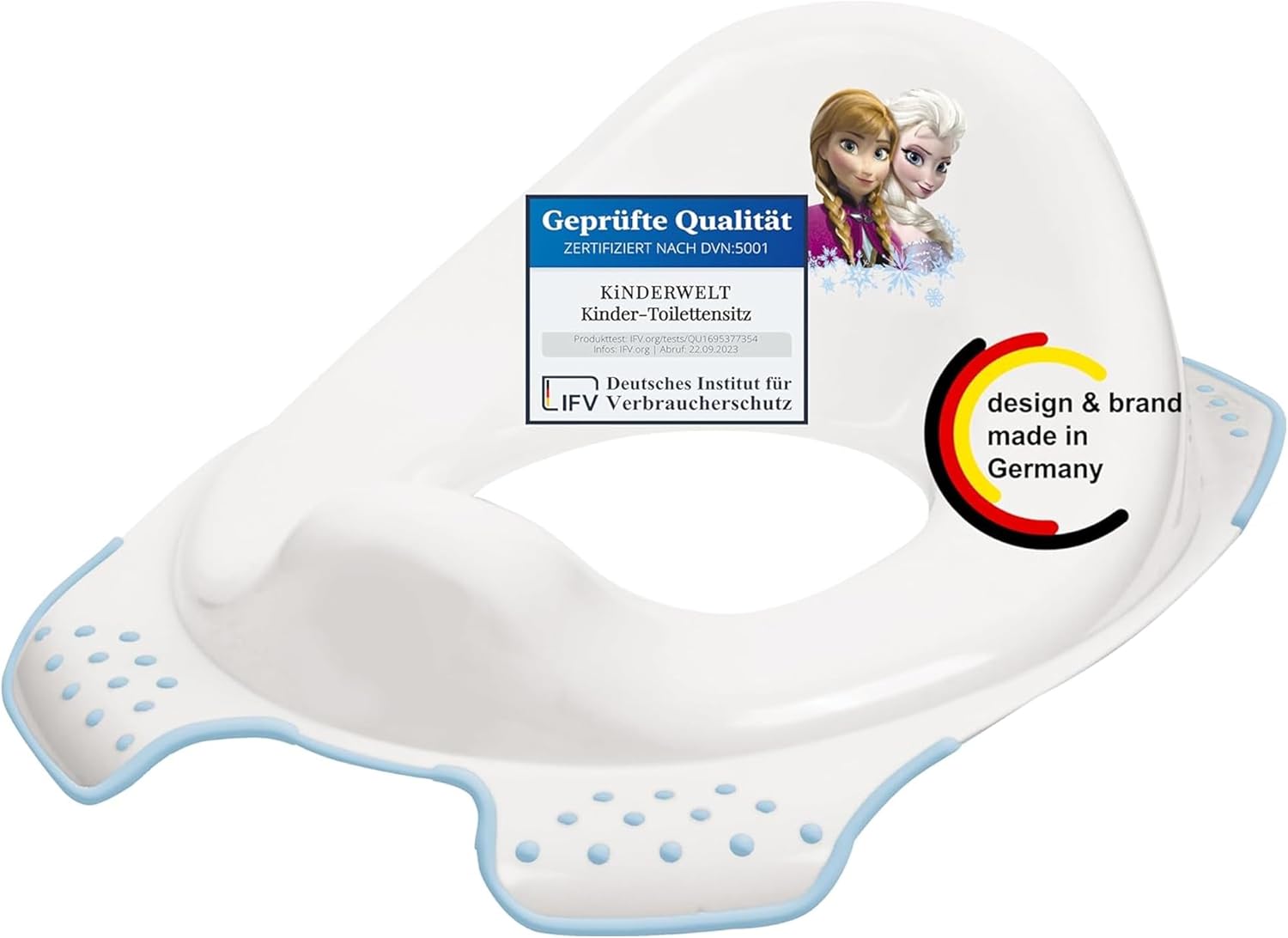 Abattant de toilette enfant premium Disney La Reine des Neiges blanc pour toilettes d'écurie enfants