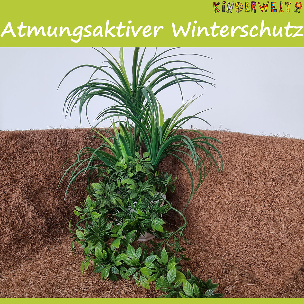 Kokosmatte 140 x70 x1,5 cm aus Kokosfasern einseitig mit Naturlatex besprüht Winterschutz Kälteschutz Nagerteppich Naturprodukt Pflanzenschutz