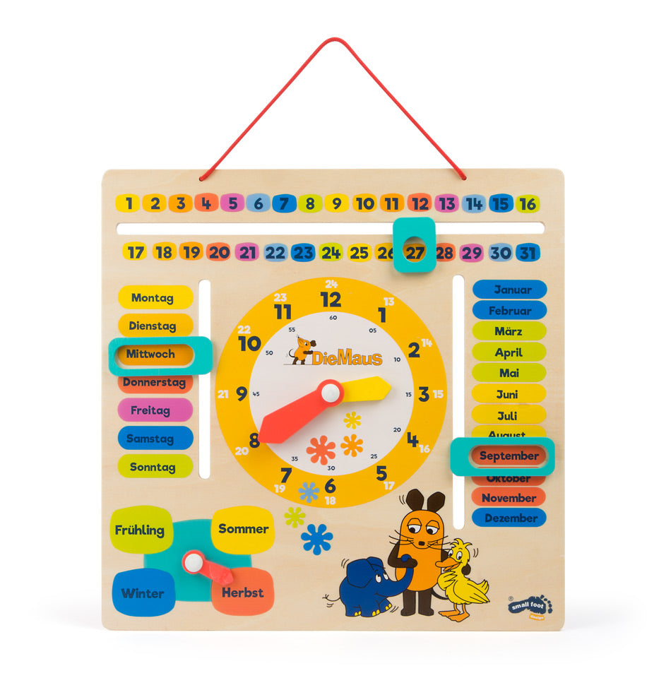 L'horloge d'apprentissage de la souris avec calendrier