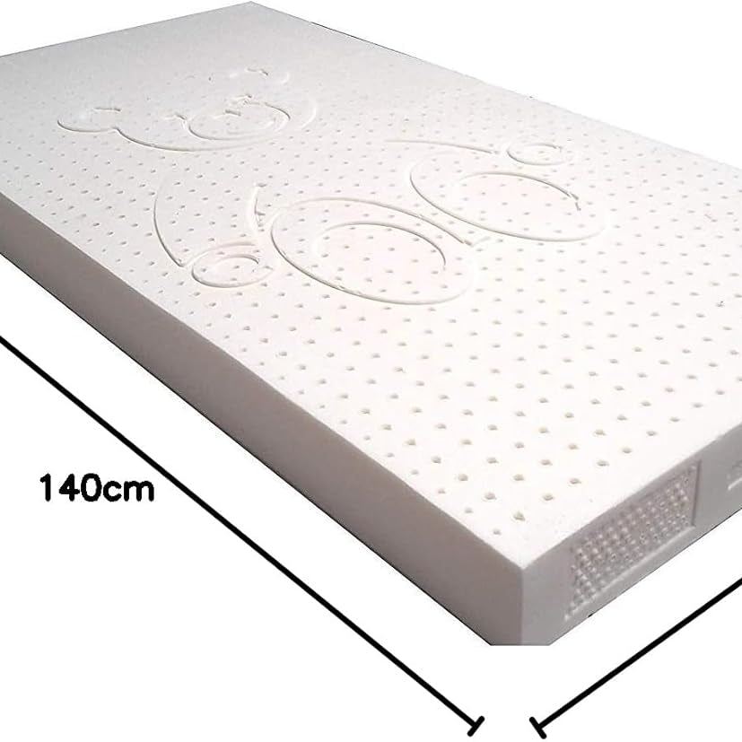 Baby Schaumkernmatratze mit Komfortbezug gesteppt Babymatratze Matratze 70 x 140 x 10 cm weiß
