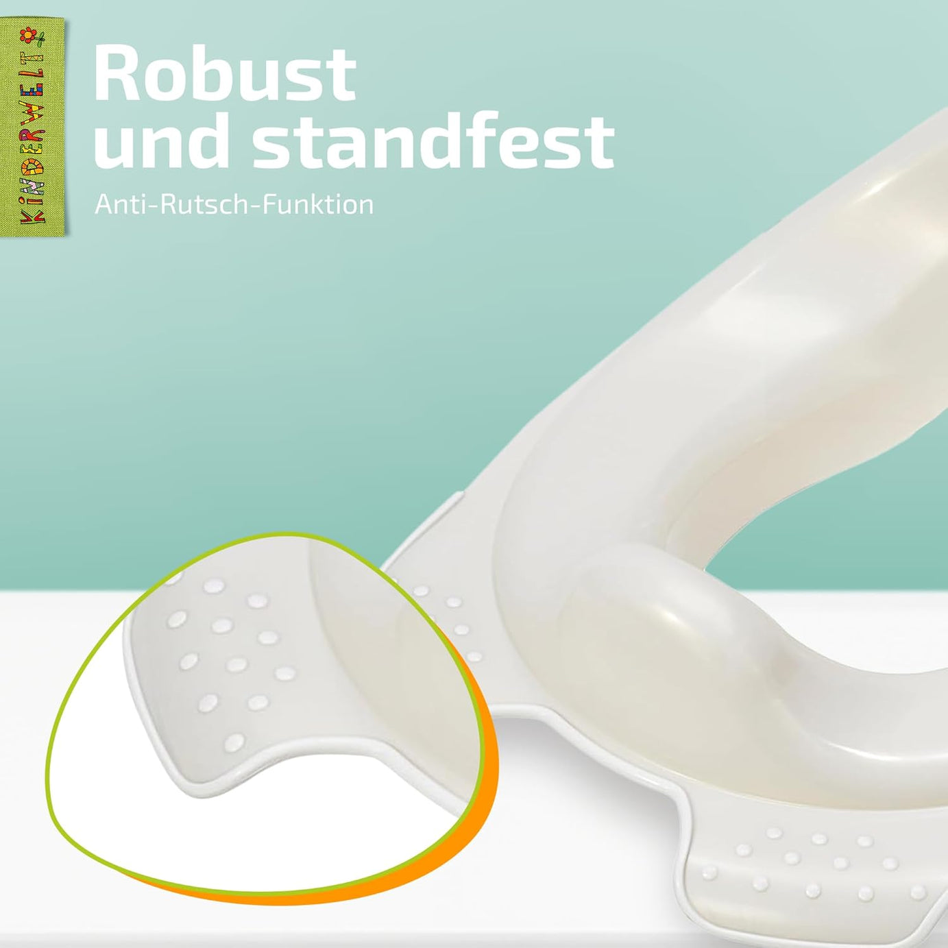 2er Set : Winnie Puuh perlweiß Toilettensitz + Tritthocker Toilettentrainer