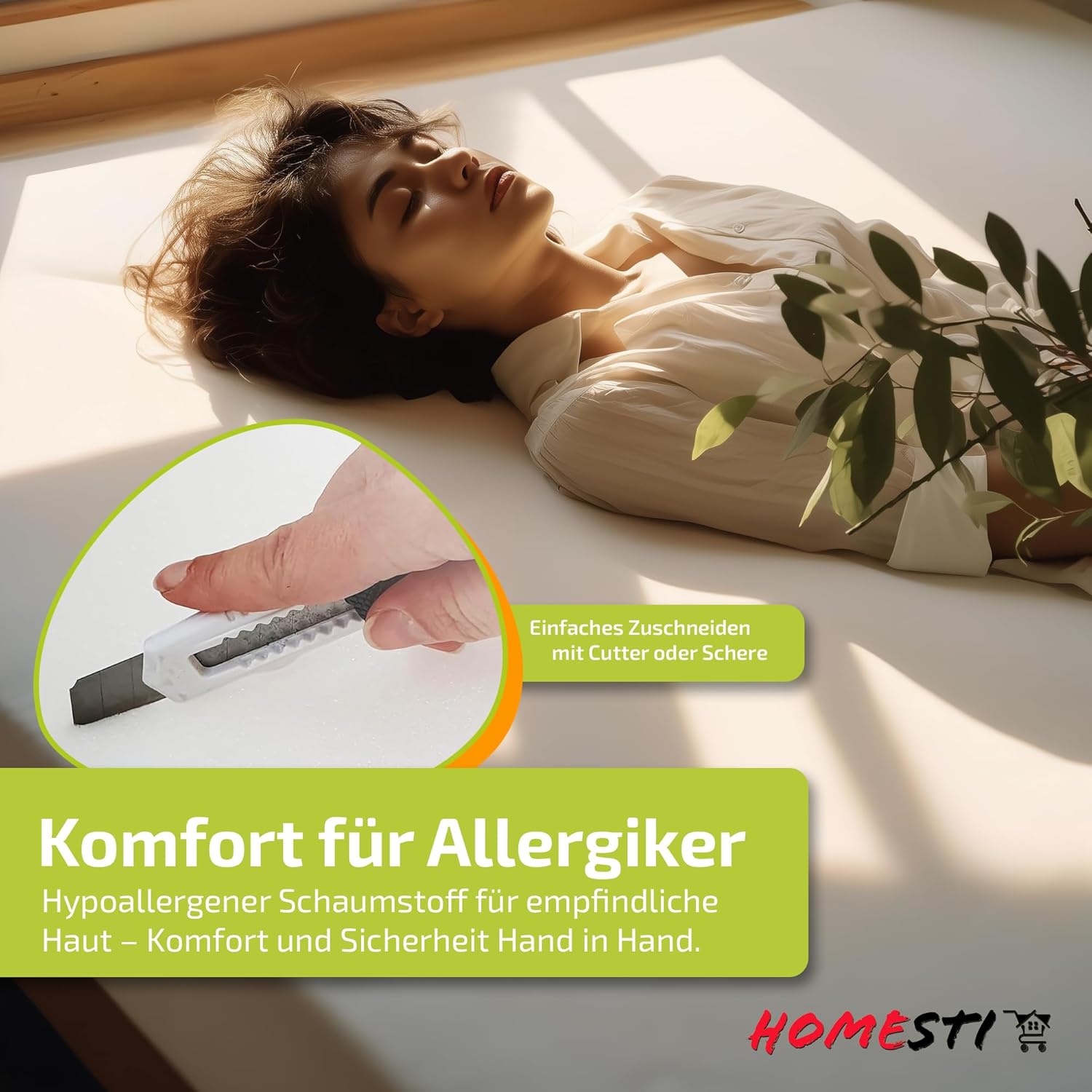 zuschneidbares Polster 140 x 70 x 6 cm Schaumstoffplatte Polsterung