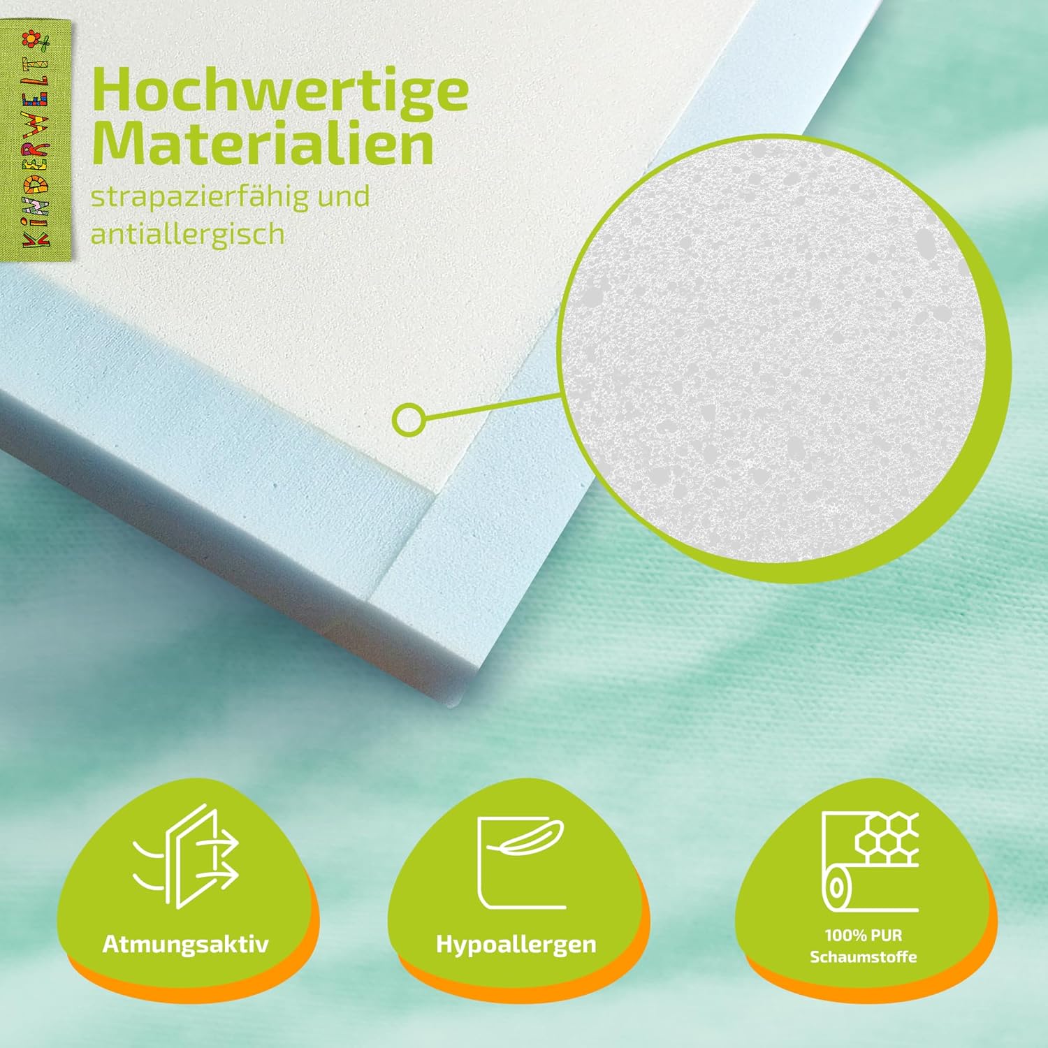 Schaumstoff Polster Schaumstoffplatte Schaum Matratze 120 x 60 x 6 cm mit Trittkante