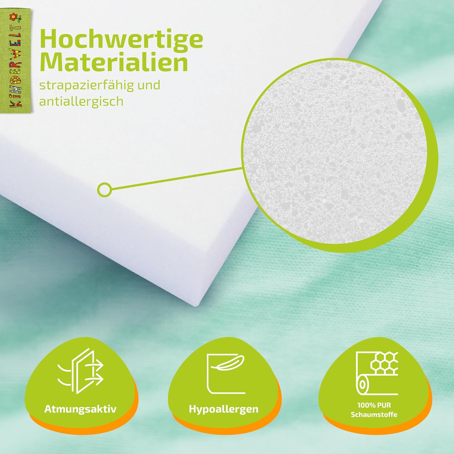 1 x Polster Schaumstoffplatte 140 x 70 x 6 cm