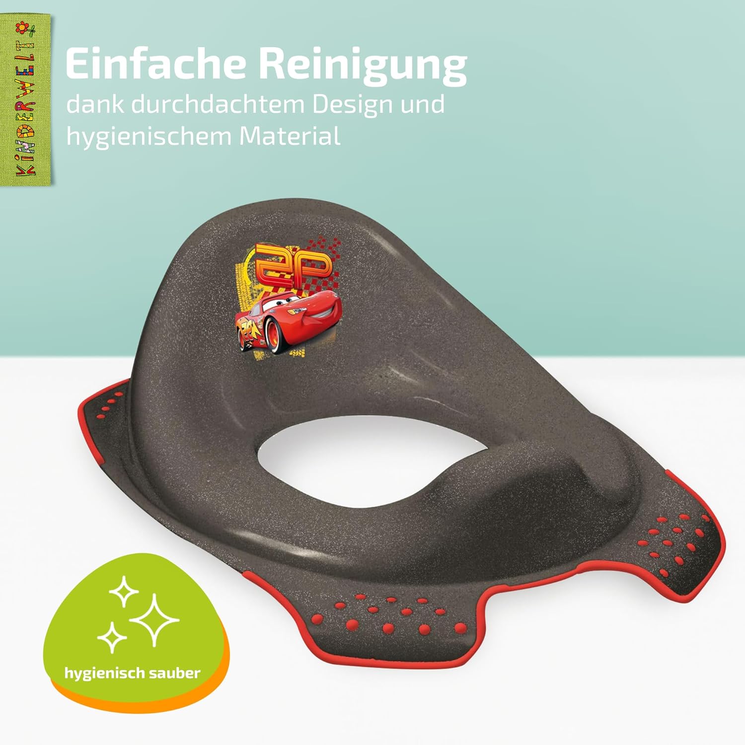 Premium Kinder-Toilettensitz Disney Cars metallic für Kinder stabiler WC