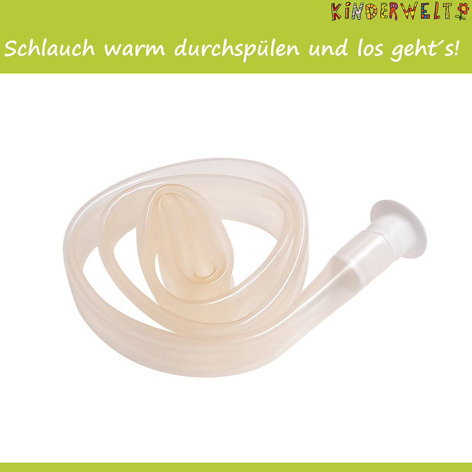 Ablaufschlauch von KiNDERWELT für Badewannen mit Stöpsel, durchsichtig, 100cm
