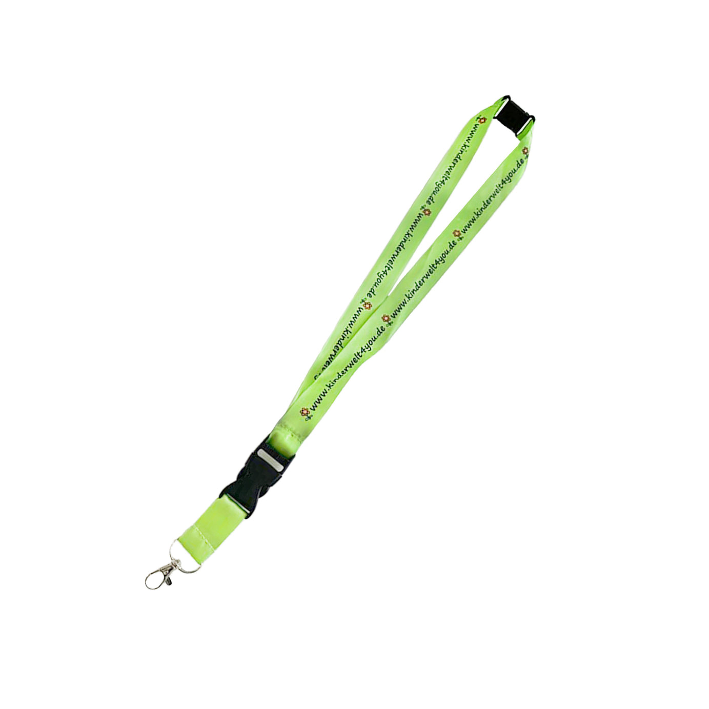 Premium lanyard with buckle, snap hook and safety clasp