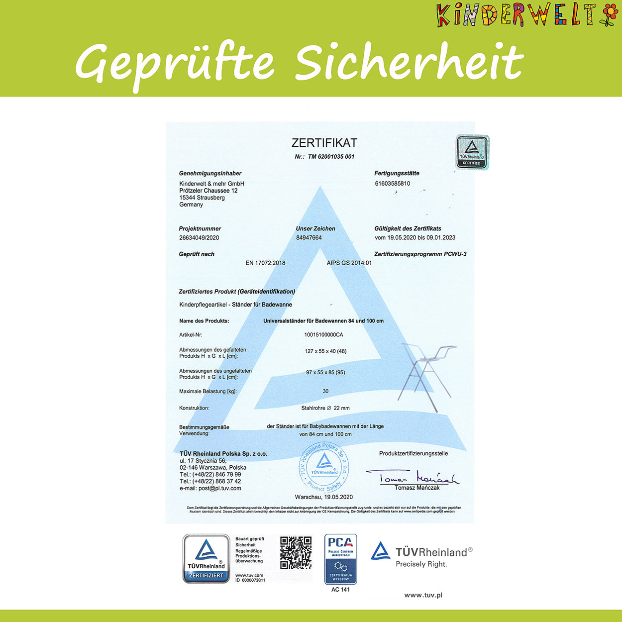Universalständer f. keeeper / OKT Kids Babywannen 84 /100cm Ständer o. Badewanne