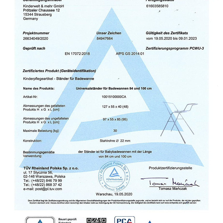 Disney Minni Maus rosa Baby Badewanne 84 cm + Badewannenständer + Ablaufschlauch + Waschhandschuh