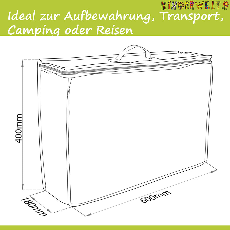 Aufbewahrungstasche für Kissen Decken Tragetasche für Matratzenauflage 60x40x18