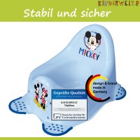 Töpfchen Disney Micky Maus blau für Babys und Kinder stabiler Babytopf mit Anti-Rutsch-Funktion