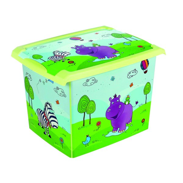 1 x Spielzeugkiste Spielzeugbox  Fashion Box Hippo 20 L Aufbewahrungsbox