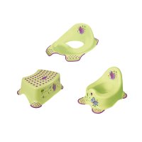 3er Set  Hippo grün Topf + WC Aufsatz + Hocker Toilettentrainer 