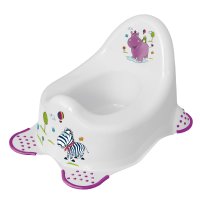 3er Set Hippo weiß WC Aufsatz + Kindertopf + Hocker zweistufig  mit Anti-Rutsch-Funktion