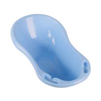Baby Badewanne blau 84 cm + Badewannenständer + Waschhandschuh