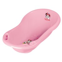 Disney Minni Maus rosa Baby Badewanne 84 cm + Badewannenständer + Waschhandschuh